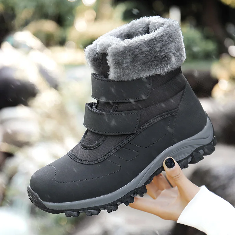 Waterproof High Women Snow Boots Warm Plush Fashion Antiskid Winter Shoes Size 35-42