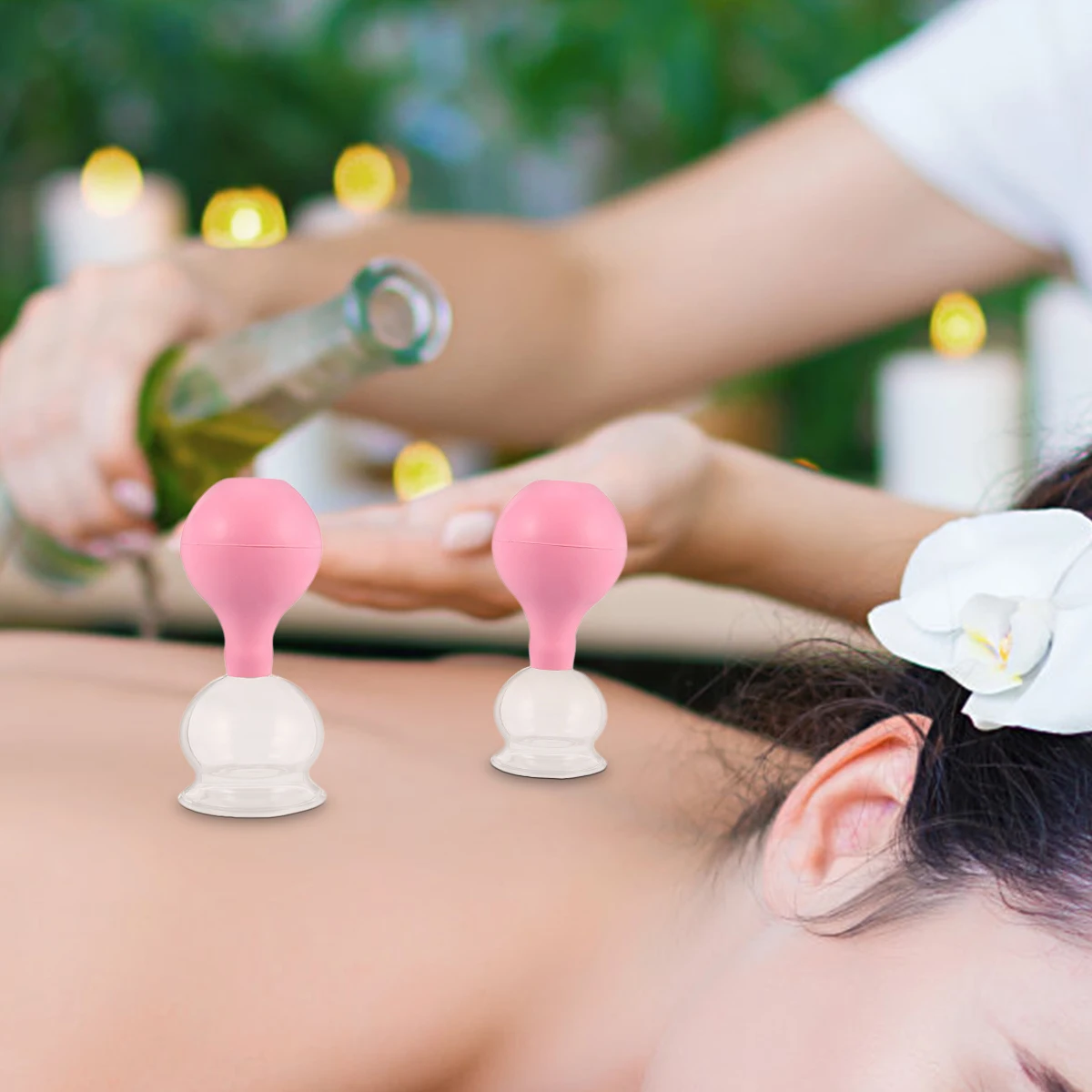 

5Pcs Facial Cupping Set Ecofriendly Durable Material Improve Circulation Metabolism Immunity Home Therapy Device