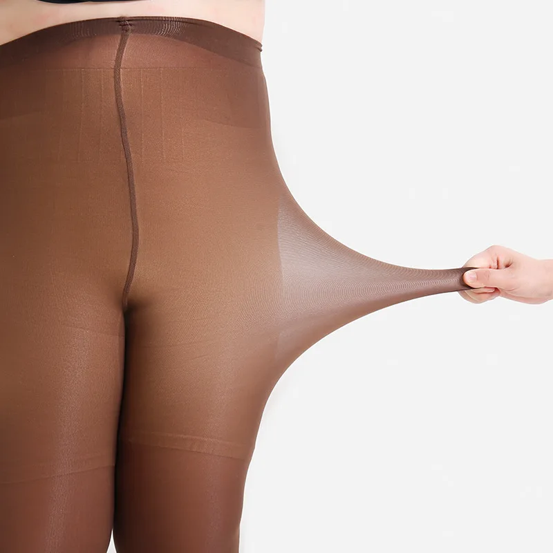 45-80KG One Line Women Tights Plus Size Skin Black Brown Pantyhose Durable Crotch Color Stockings Not Drop Leggings Carnival