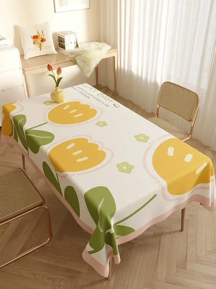 

pvc tablecloth waterproof and oil-proof lace edge printing no-wash anti-scalding household J1186