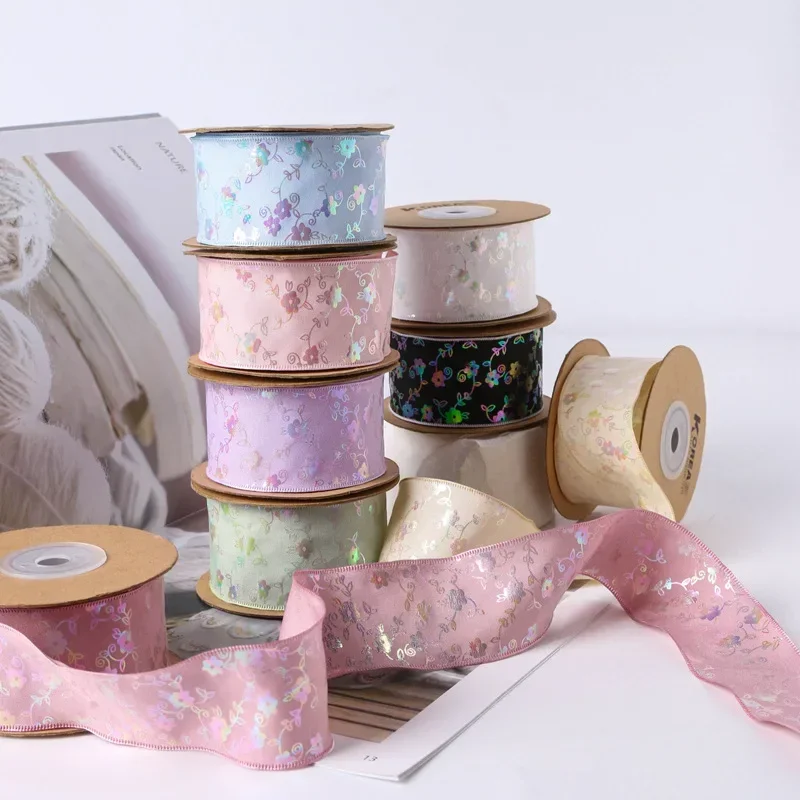 1 Set 100 Metri 4 cm Demystifying Nastri Trasformatori di Visione Locale per Bowknots FAI DA TE Accessori Per Capelli Per Bambini Materiale Fatto A Mano Burro