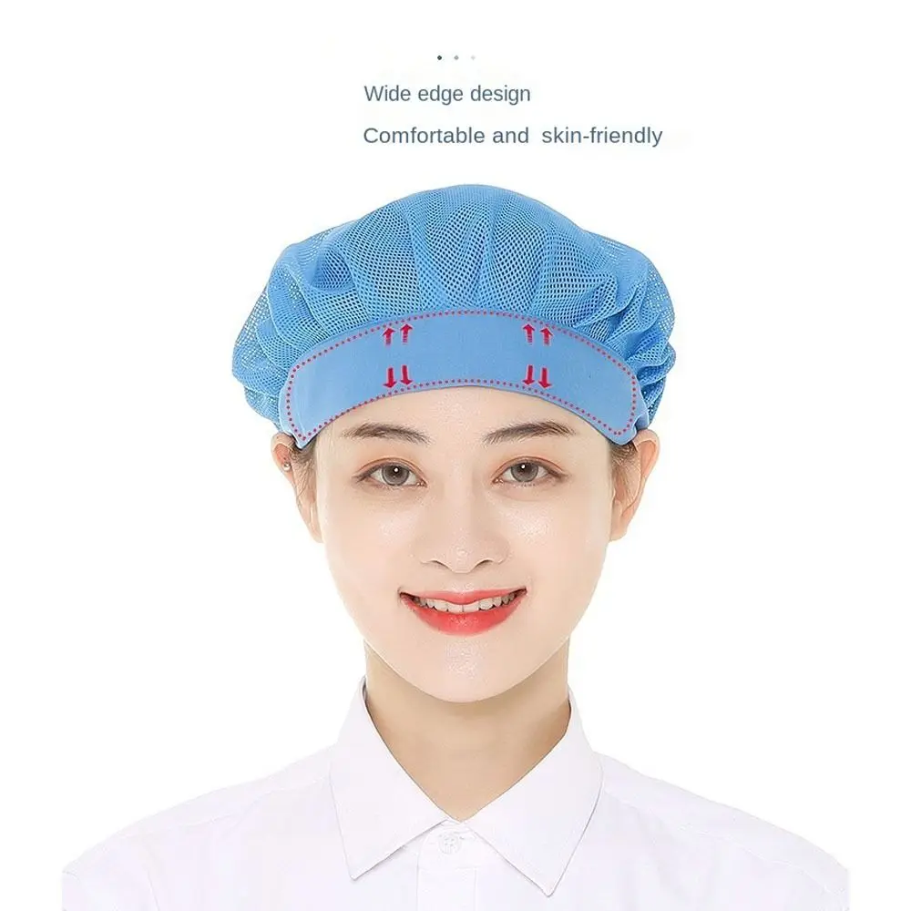 Cook Accessories Hair Nets Work Hat Work Wear Mesh Chef Hat Breathable Smoke-proof Dust Cooking Hygienic Cap Hotel Restaurants