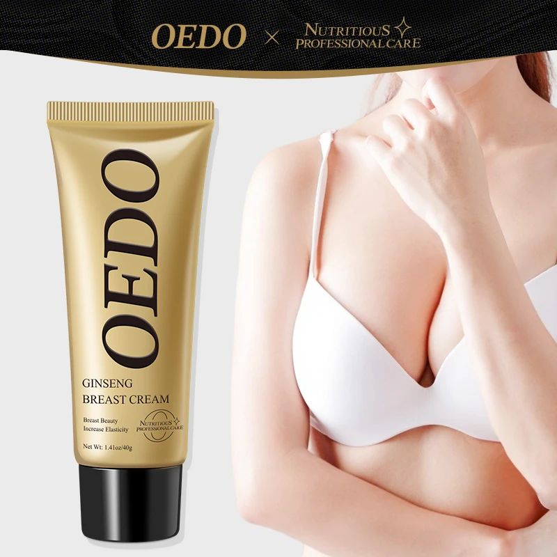 Creme de ampliação de peito de ginseng, creme eficaz com elasticidade para aumentar e apertar os seios, cuidados com os seios