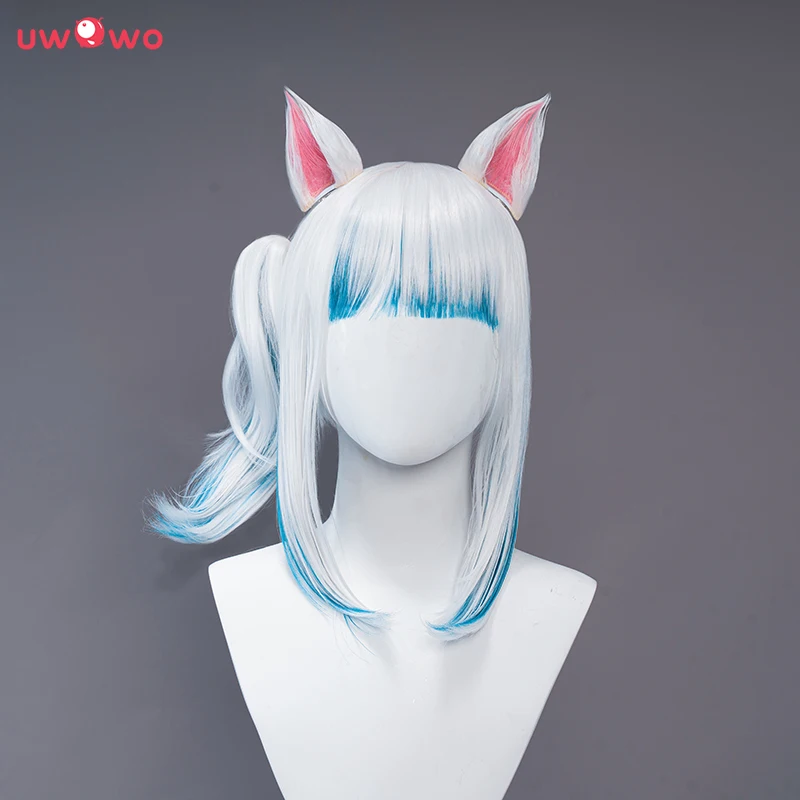 UWOWO Virtual YouTuber Gawr Gura Catshark Casual Outfit Cosplay Wig With Ear