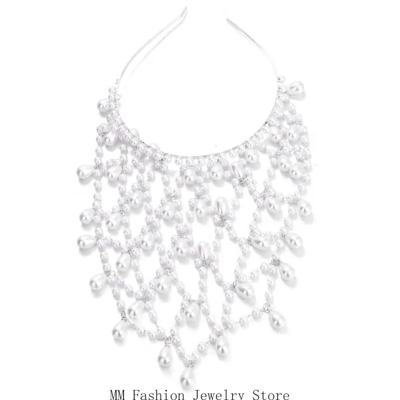 

Элегантные украшения для волос с жемчугом, женские диадемы, головные уборы для конкурсов, выпускных вечеринок, свадебных платье