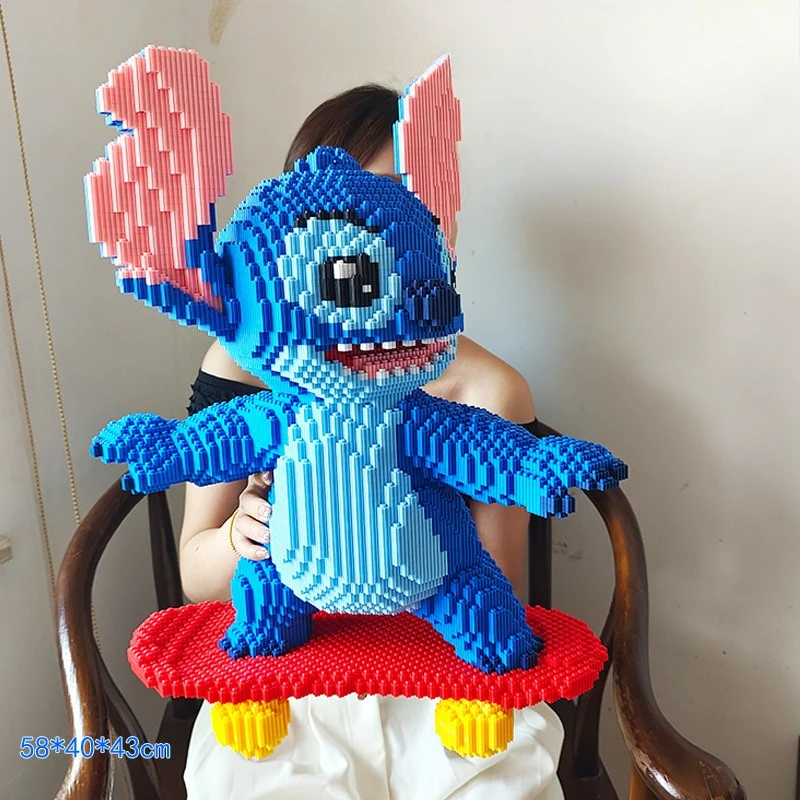 

Herocross Disney Building Block Stitch Giant Stitzer Assembly Toy Children's Birthday Gift Puzzle Desktop Decoration