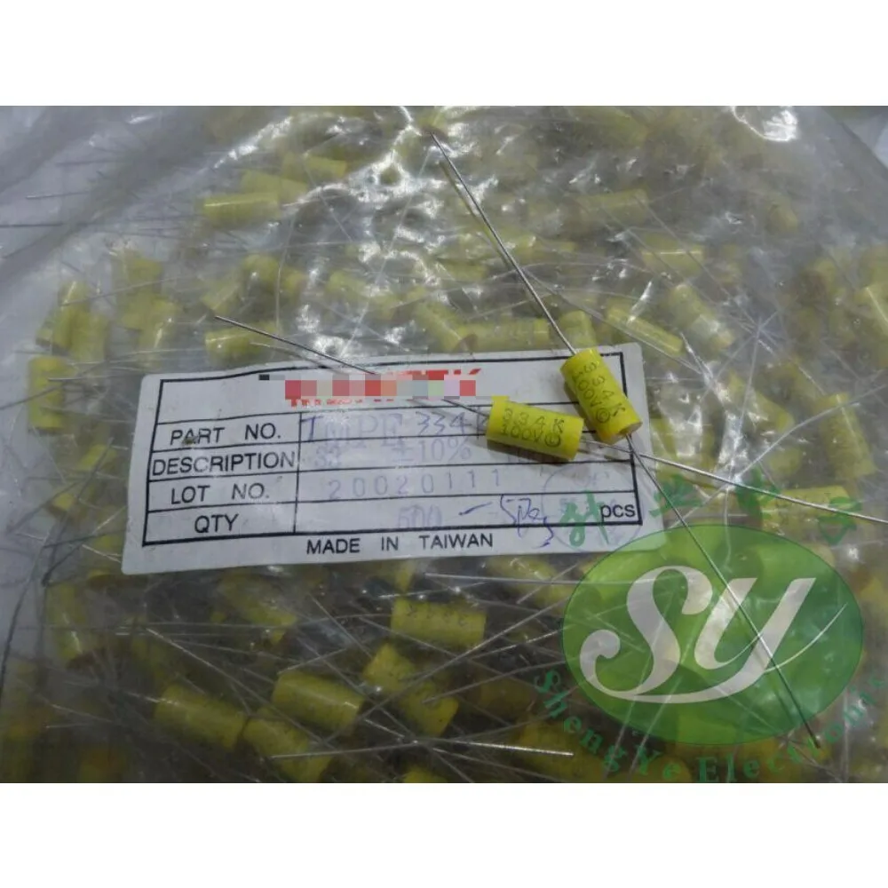 

20PCS 0.33uf/100v 330nf u33 334 brand-new axial film capacitor