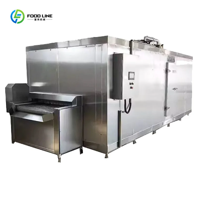 Quick Freezing Large Tunnel Freezer for Fish Shrimp Seafood Vegetables Food Processing Equipment Custom