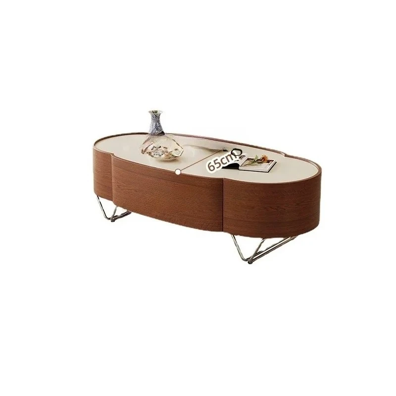 

Retro Solid Wood Tea Table Living Room Small Apartment Home Antique Style round Table