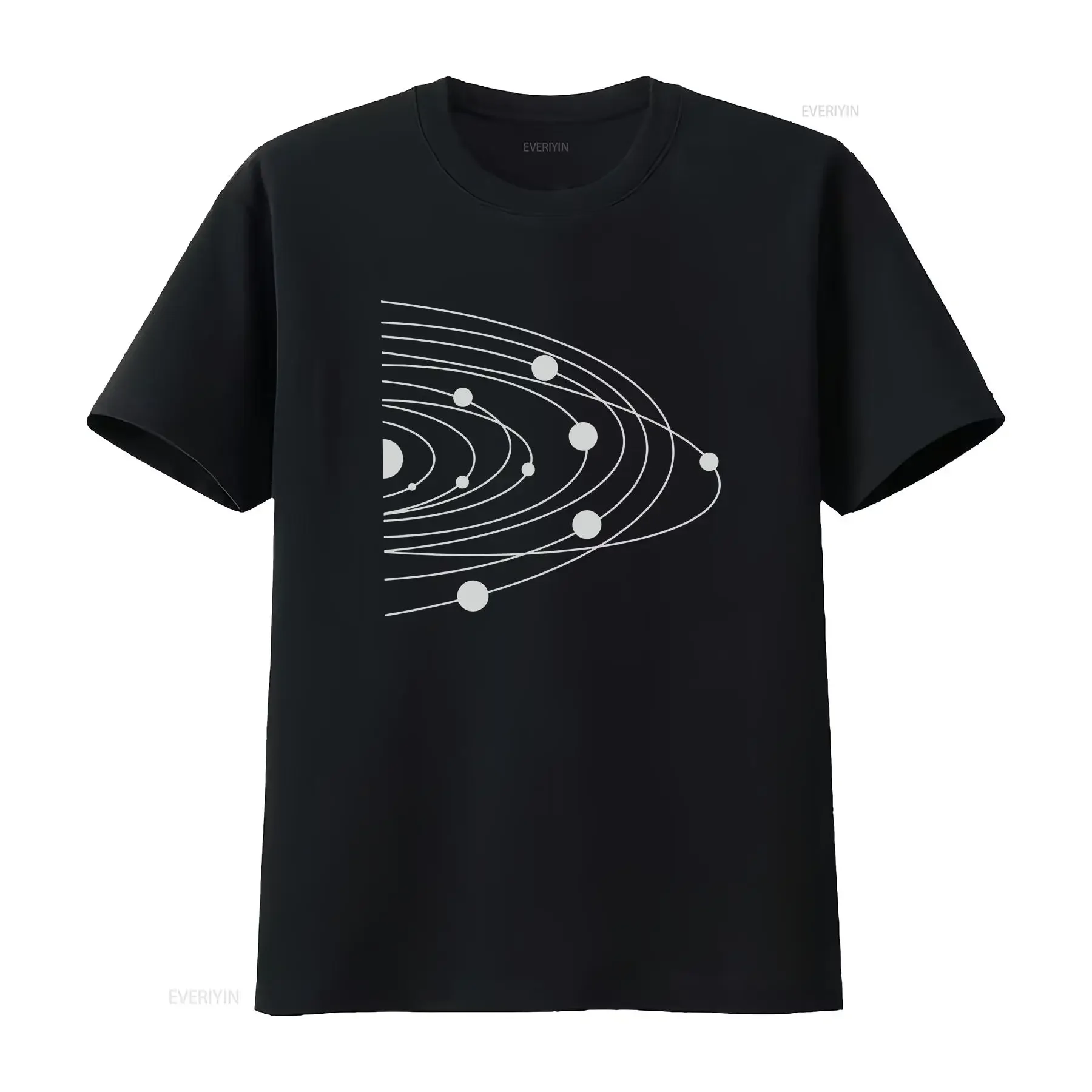 Minimalist Solar System T Shirt Cool Planets Astronomy Lover All Position vintage Washed Versatile Top For Everyday Wear