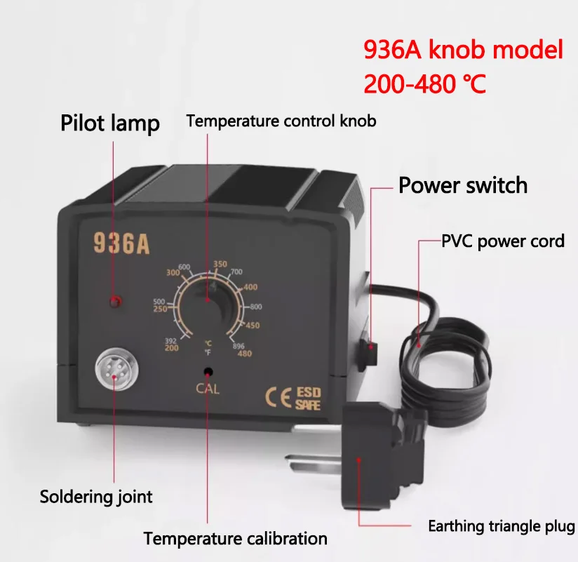 60W constant temperature welding table 936D soldering iron internal heat home repair welding tool set Soldering gun