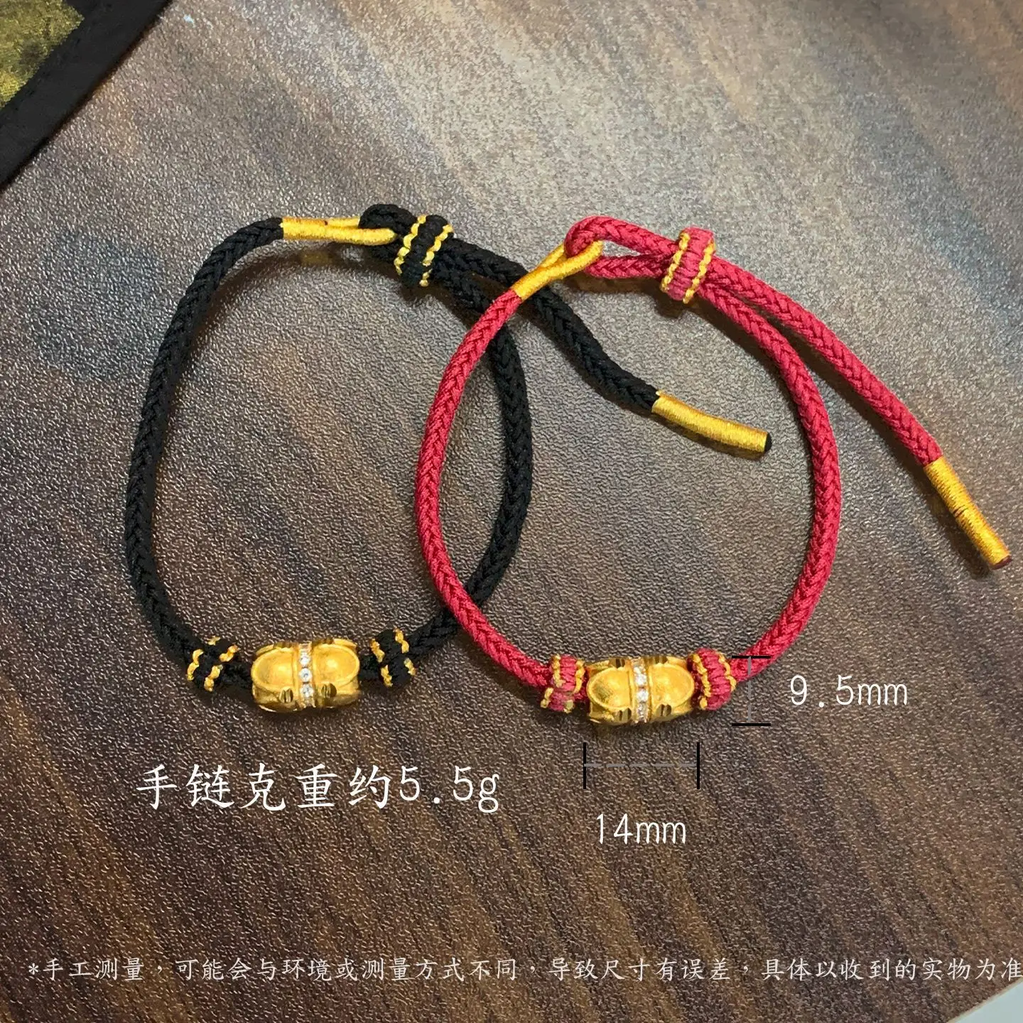 9999 Gold Lotus Pearl Bracelet - Court Style Multi-Use Knitted Hand Rope
