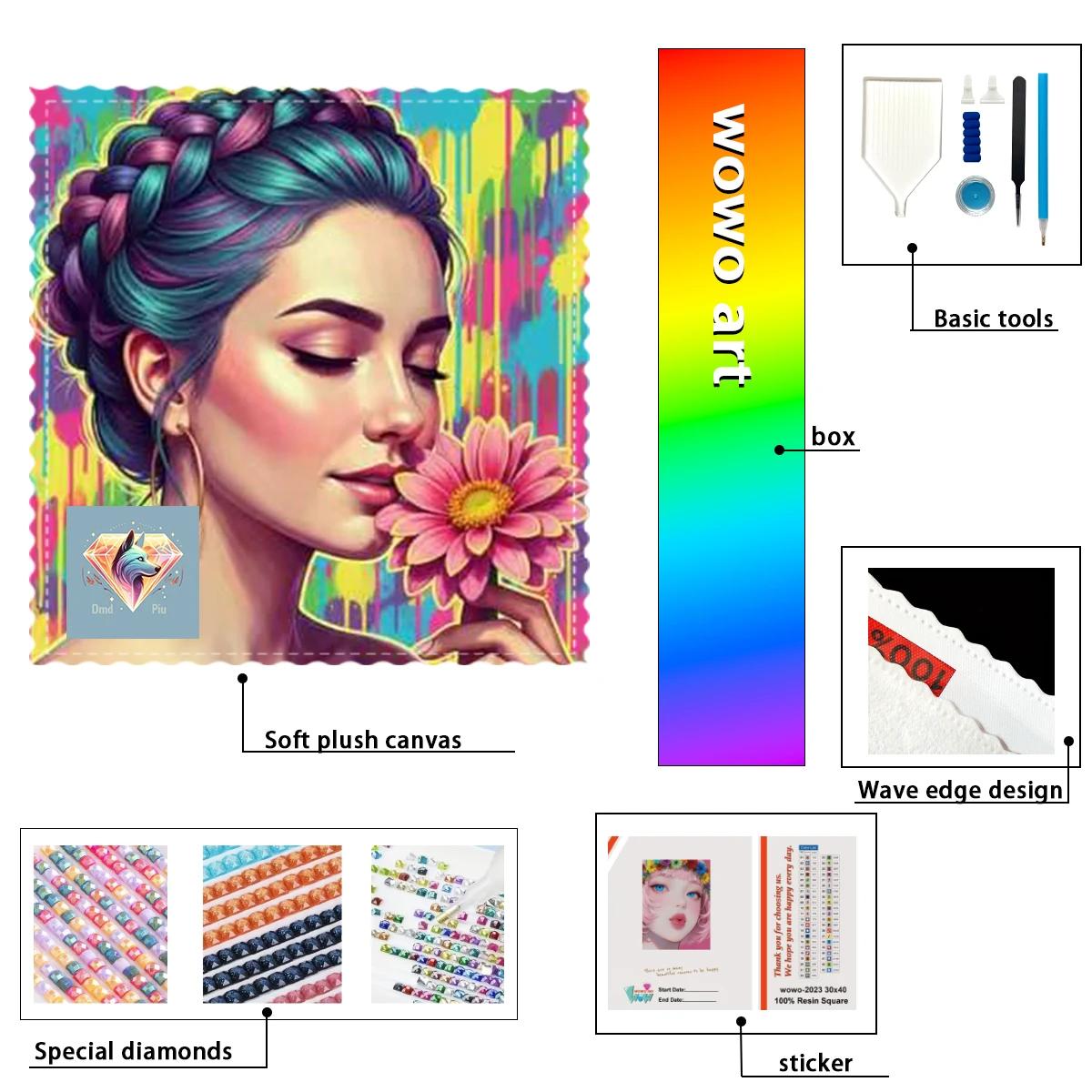 

【Piu Diamond Art】Aromas Crystal AB Rhinestone FD Rhinestone Perfect Resin Diamond