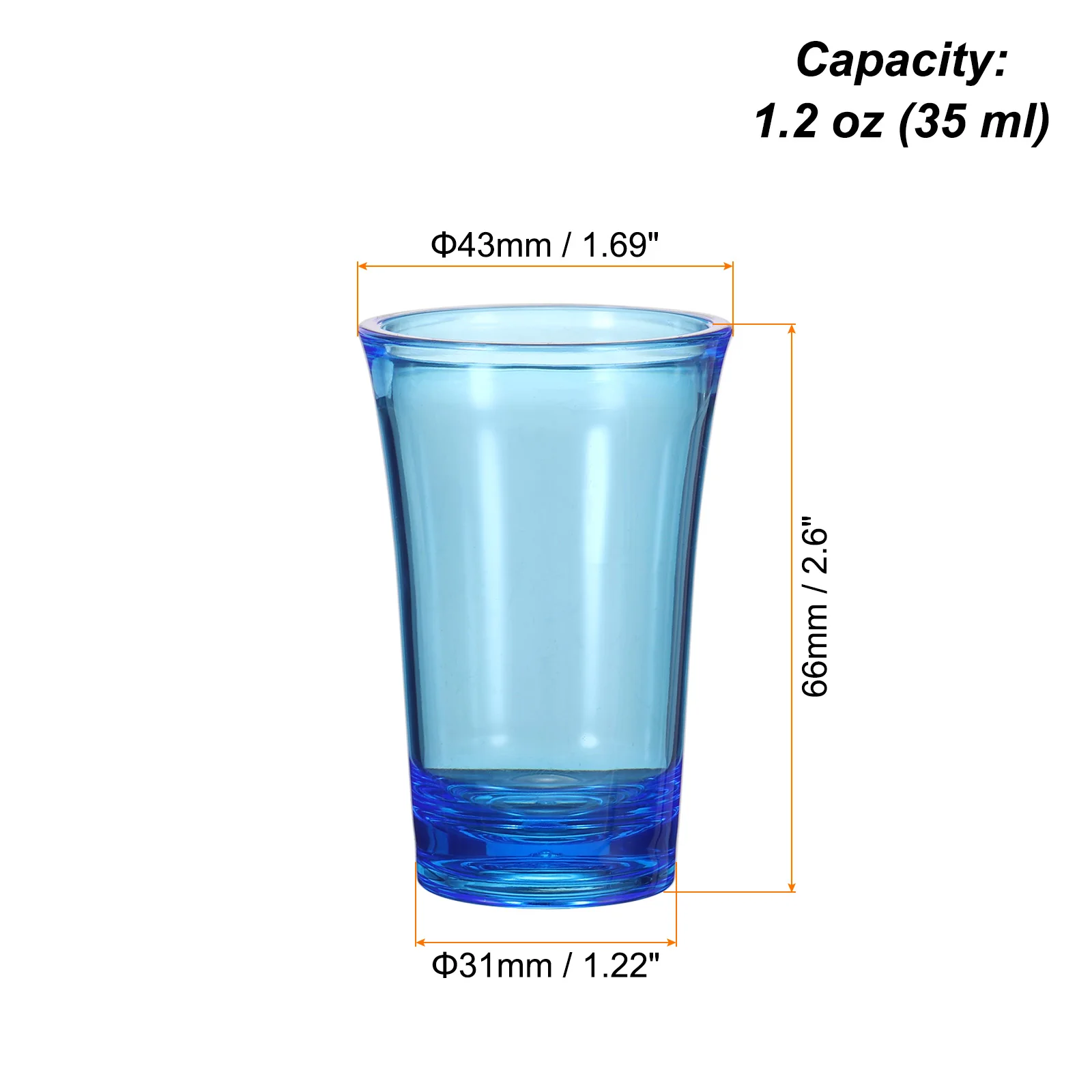 1/3/6pcs Shot Glasses 1.2oz Shot Glasses Ombre Multicolored Shot Glasses Bulk for Cocktail Round Shot Glasses Spirits Liquors