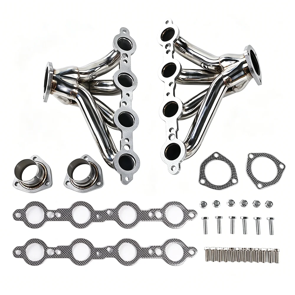 For Chevy LS1 LSX SWAP 350 Eng Shorty Stainless Block Hugger Manifold Header