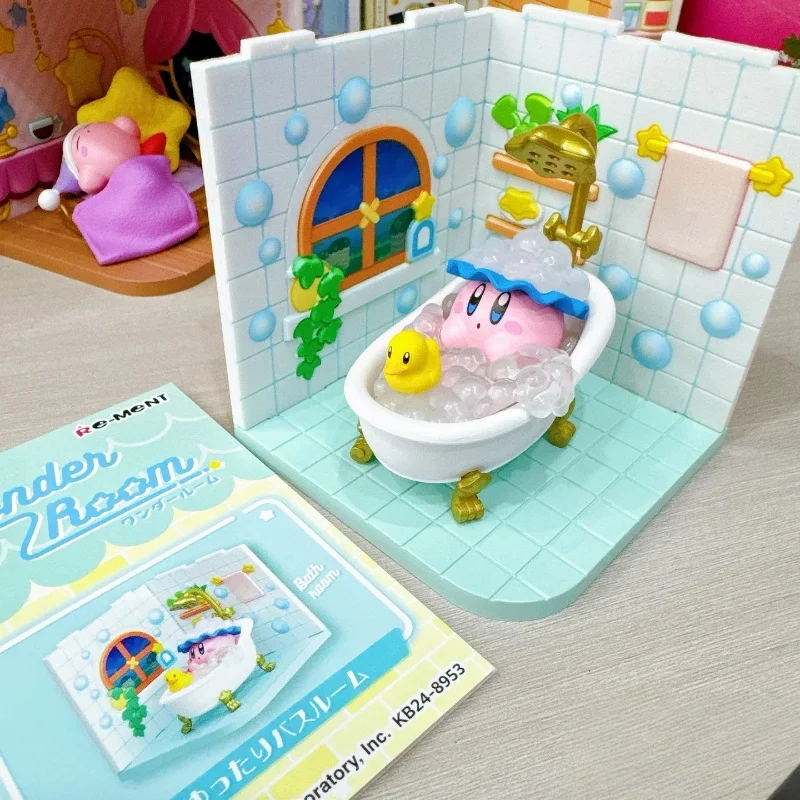 Figur Kirby Asli Yang Diperbaiki Kamar Ajaib Kirby Waddle Dee Bermain Pesta Dapur Mandi Ruang Tamu Kamar Tidur PVC Hadiah Mainan Action Figure