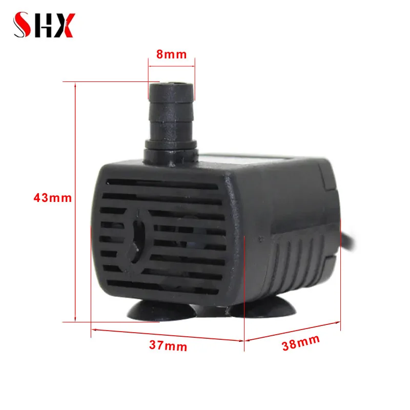 New 3W 500L/H Mini USB Water Electric Pump 5V USB Submersible Pumps Pet Water Dispenser For Pool Fountain Rockery Filter Pump