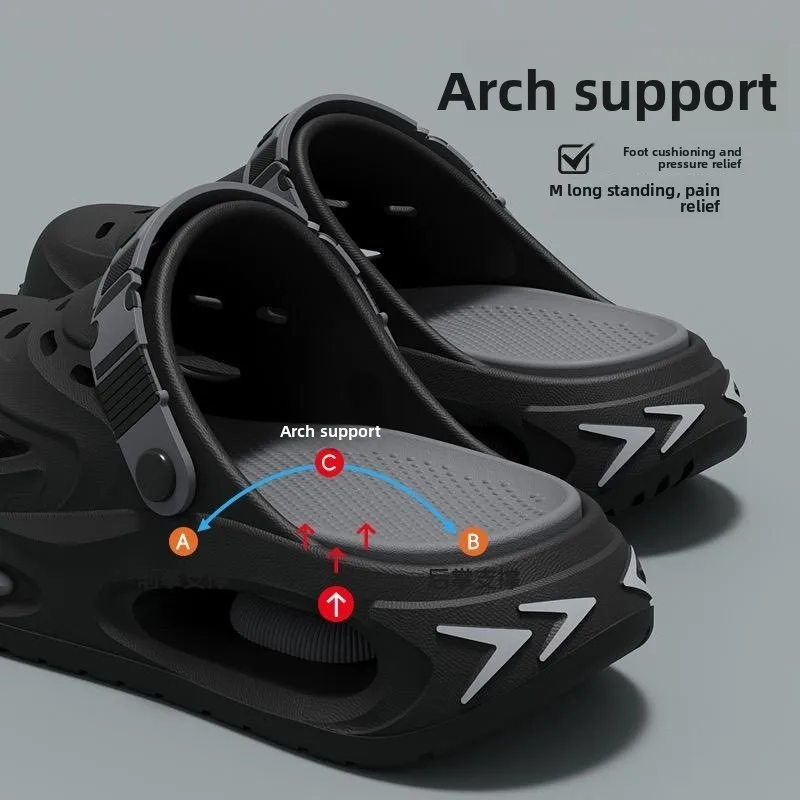 Zapatillas médicas de EVA para quirófano, nuevas para hombre, de verano, con orificios, desodorantes, antideslizantes y con soporte de arco.