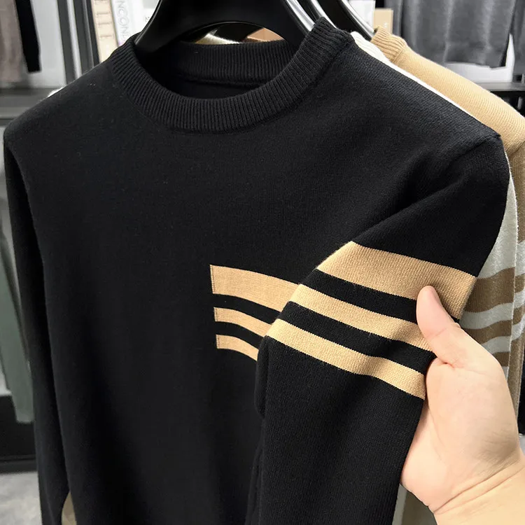 

Slim Fit round Ne Long Sve Knitted Sweater Commuter Sle Faionable Ci Walk Wool Blend Knitwear for Women