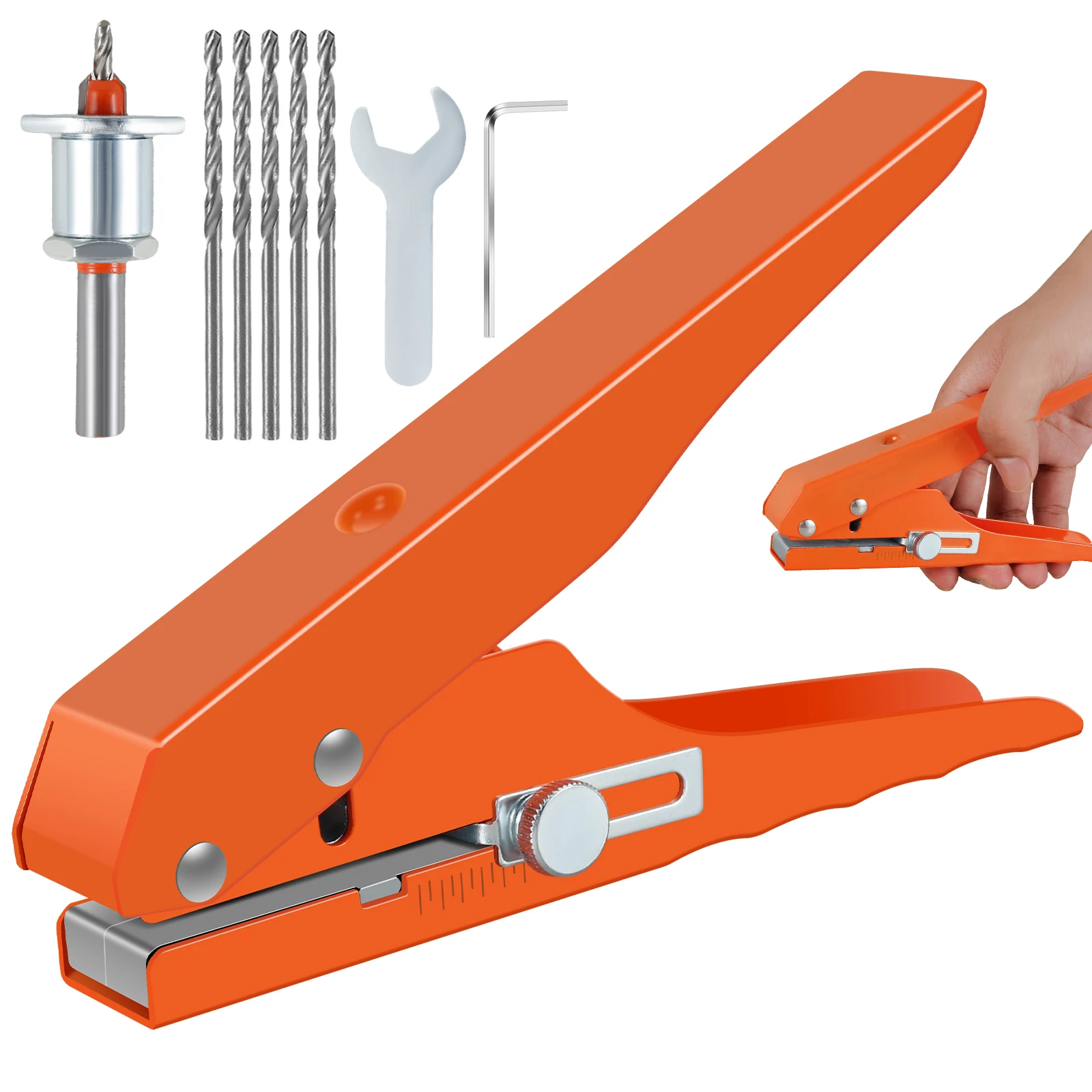 

Single Hole Punch 5/16in Hole Puncher Portable Hole Edge Banding Punching Pliers Handheld Paper Hole Punch for Paper Card Photos