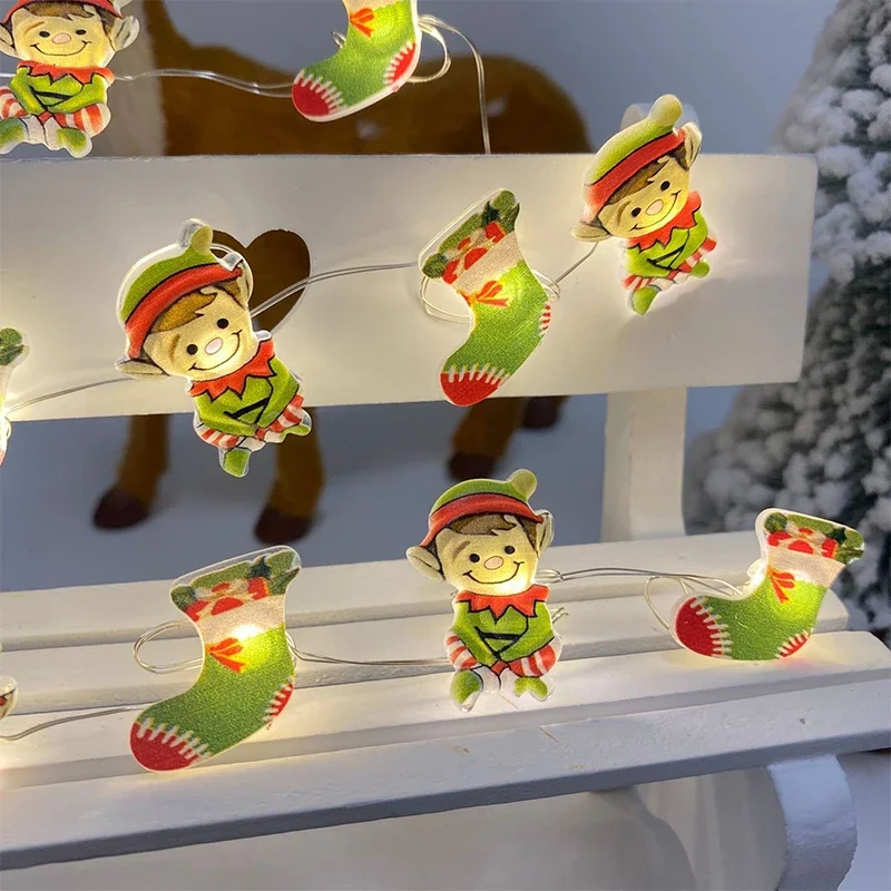 1 متر 10 المصابيح عيد الميلاد سلسلة أضواء ديكور معلقة ضوء السنة الجديدة عطلة المنزل عيد الميلاد نافيداد عطلة عيد الميلاد قلادة قطرة Omaments #4