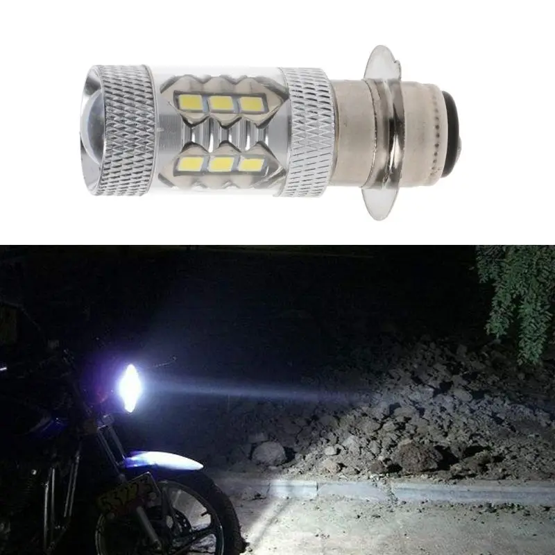 High Brightness Motorcyle Headlight Bulb PX15D H6 80W 6500K 16 LED Bulb Fog Lamp Bulb