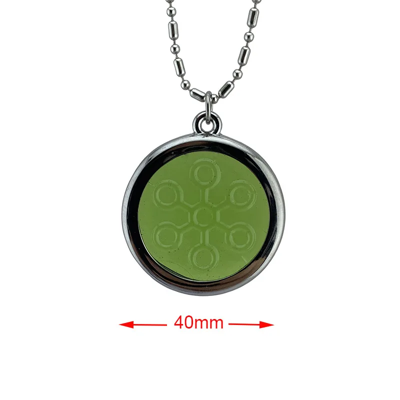 EBUTY BIO Glass Pendant Elegant Jewelry Health Stainess Steel Circle Protector & Chain Gift Charms In Stock