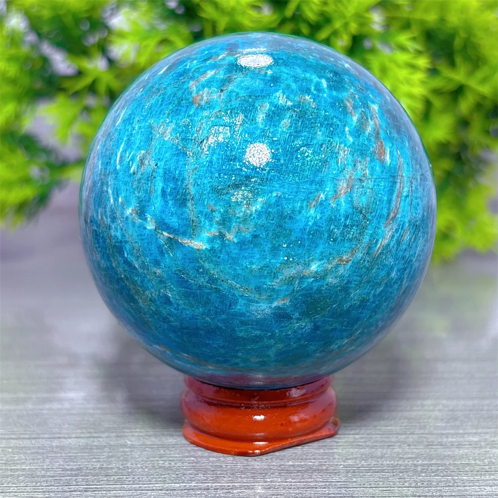 Apatite Sphere Natural Crystal Home Decoritems Room decor Lucky Quartz Stone Garden Reiki Healing Energy Love Gifts +Stand