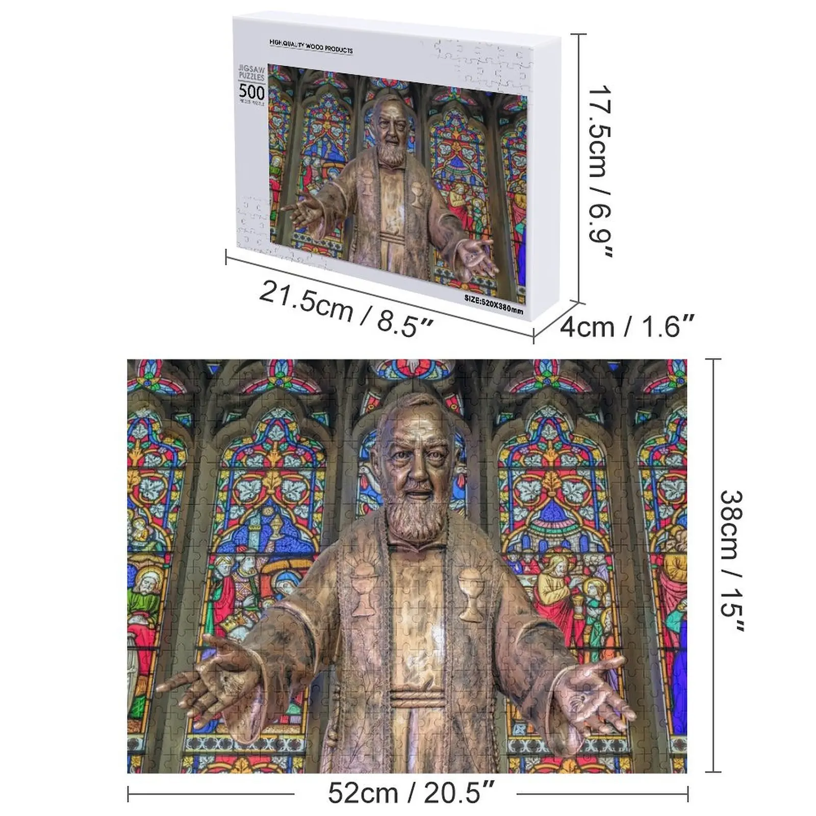 Saint Pio Puzzle, anpassbares Kindergeschenk, personalisiertes Geschenk, verheiratetes Puzzle