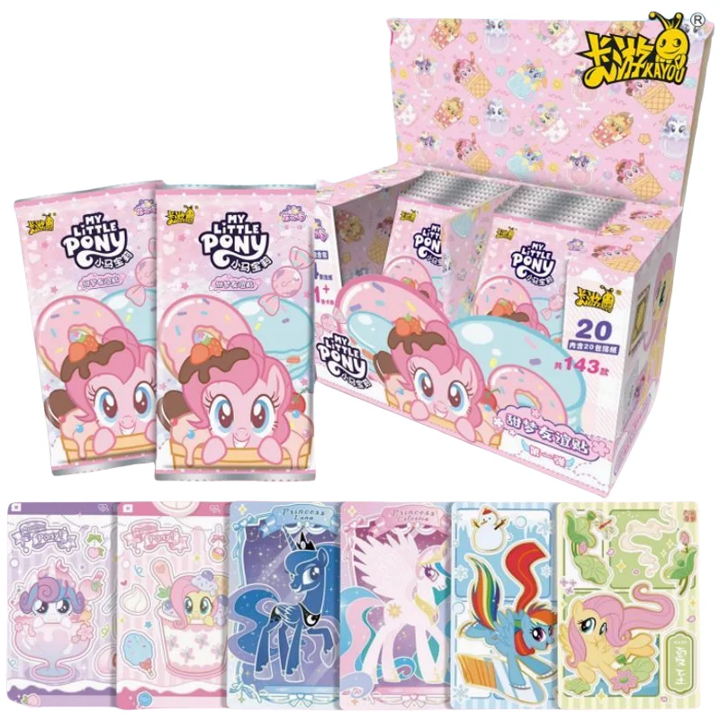 Véritable Kayou mon petit poney cartes doux rêve amitié autocollant Mengdong sac mignon princesse Anime Collection carte jouet fille cadeau
