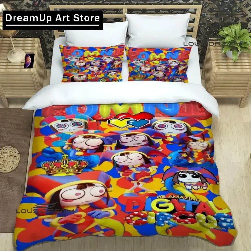 Cartoon Amazing Digital Circus Bedding Set Boys Girls Twin Queen Full Size Duvet Cover Pillowcase Bed Adult Fashion