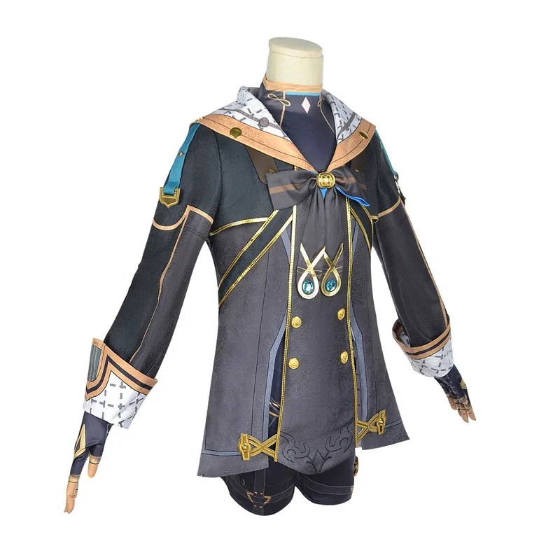 Kostium Cosplay Genshin Impact Freminet Karnawałowy Mundurek Peruka Anime Halloween Kostiumy Damskie Gra