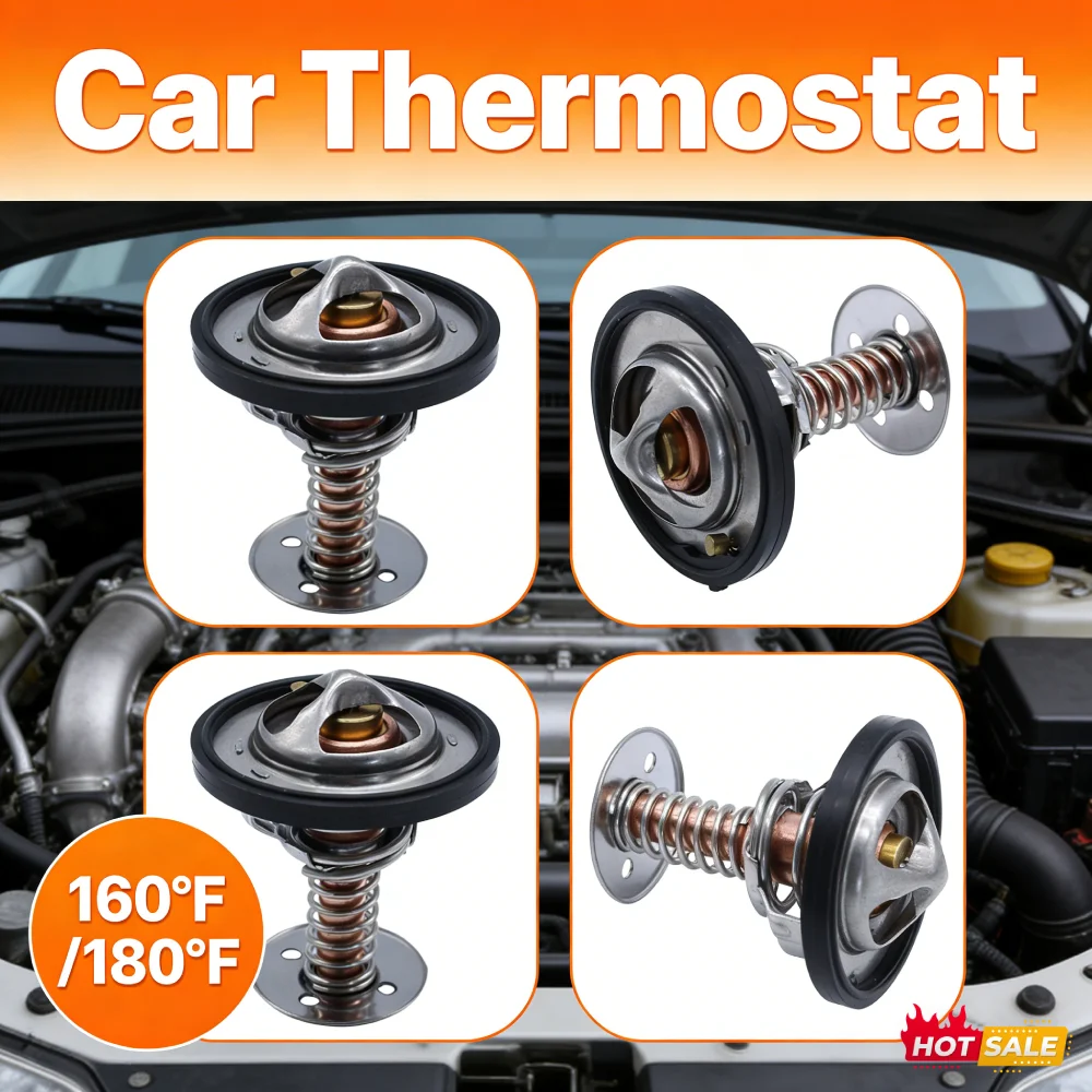 

160 Degree Replacement Thermostat with Rubber Seal Car Thermostat Metal for Chevy 05-08 C6 for Corvette LS2 LS3 LS7
