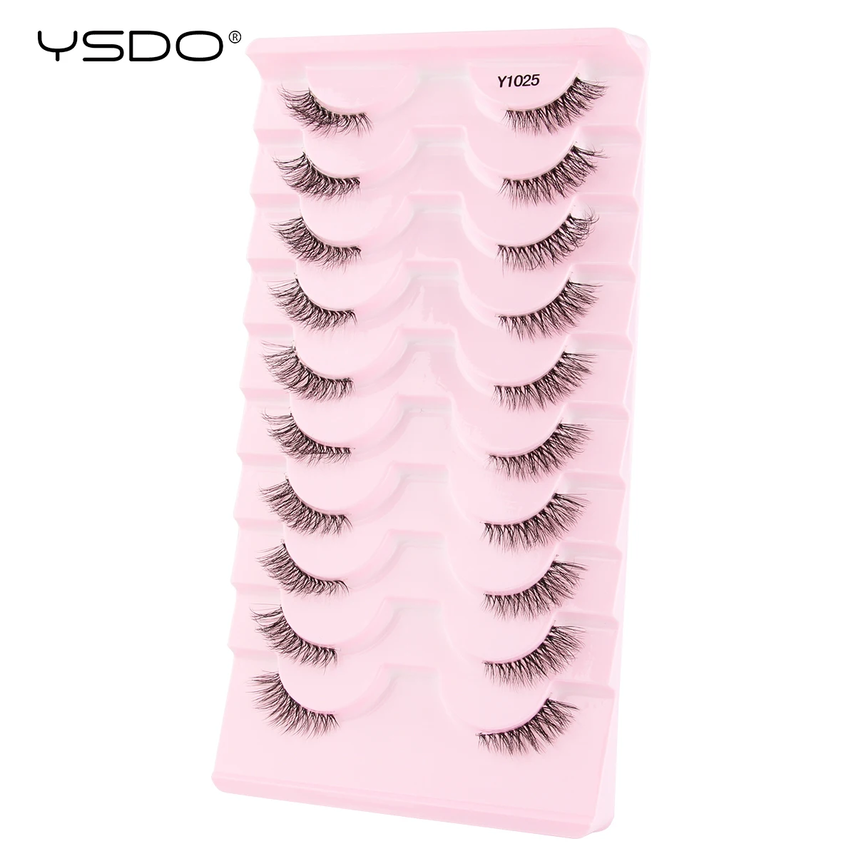 YSDO Half Lashes 5/7/10 Pairs Half False Eyelashes Soft Natural Cat Eye Lashes Makeup 3D Mink Eyelash Extension Fluffy Faux Cils