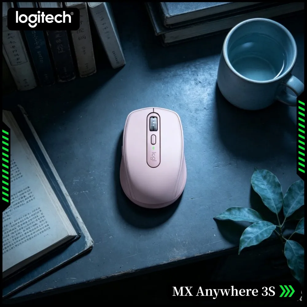 Office MX Anywhere 3S Mouse - 8000 DPI, Hyper-Scroll, USB-C Fast Charge, Ideal For Assignment Writing & Team Project Sync