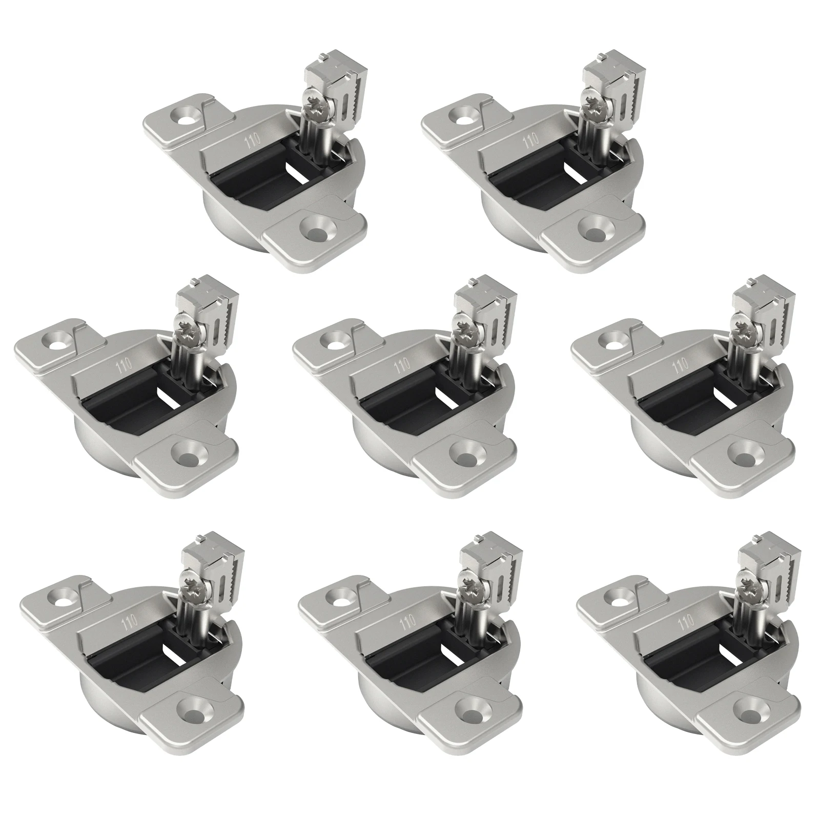 

8 Pack Cabinet Hinges 110 Degree Screw-in Stainless Steel Spiral Compact 33 Hinge Cabinet Door Hinges For Doors 16mm To 19mm