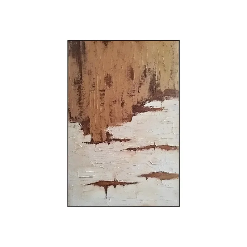 Wabi Sanfeng Dafen Village abstract pure hand-painted black-gray-white entrance decorative painting