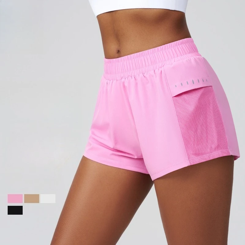 

Спортивные шорты женские летние тонкие антибликовые дышащие шорты с подкладкой и высокой талией для бега на открытом воздухе