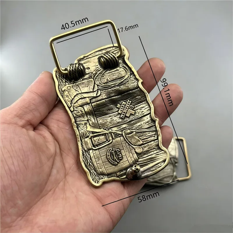 4-centimeter Western-style belt buckle, bison skull, cowboy rodeo, large-sized belt buckle, DIY handmade accessory