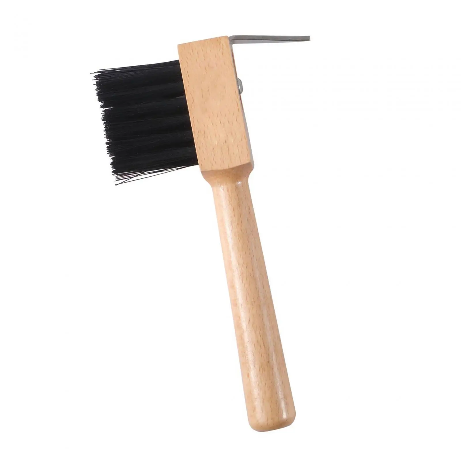 

Horses Hoof Pick Brush with Wooden Handle Massage Tool for Pigs Goats Cattle