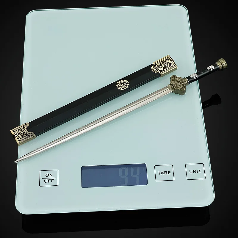 22 CM Movie Peripherals Xiao Qiushui's Sword Metal Craft Weapons Model Collectible Desk Ornaments Creative Birthday for Boy Toy