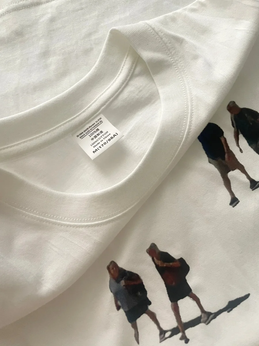 

Loose Fit ex ort Sve Pure Cotton T-irt Casual Comfortable Breathable Print Design Spring Summer Faion Trend