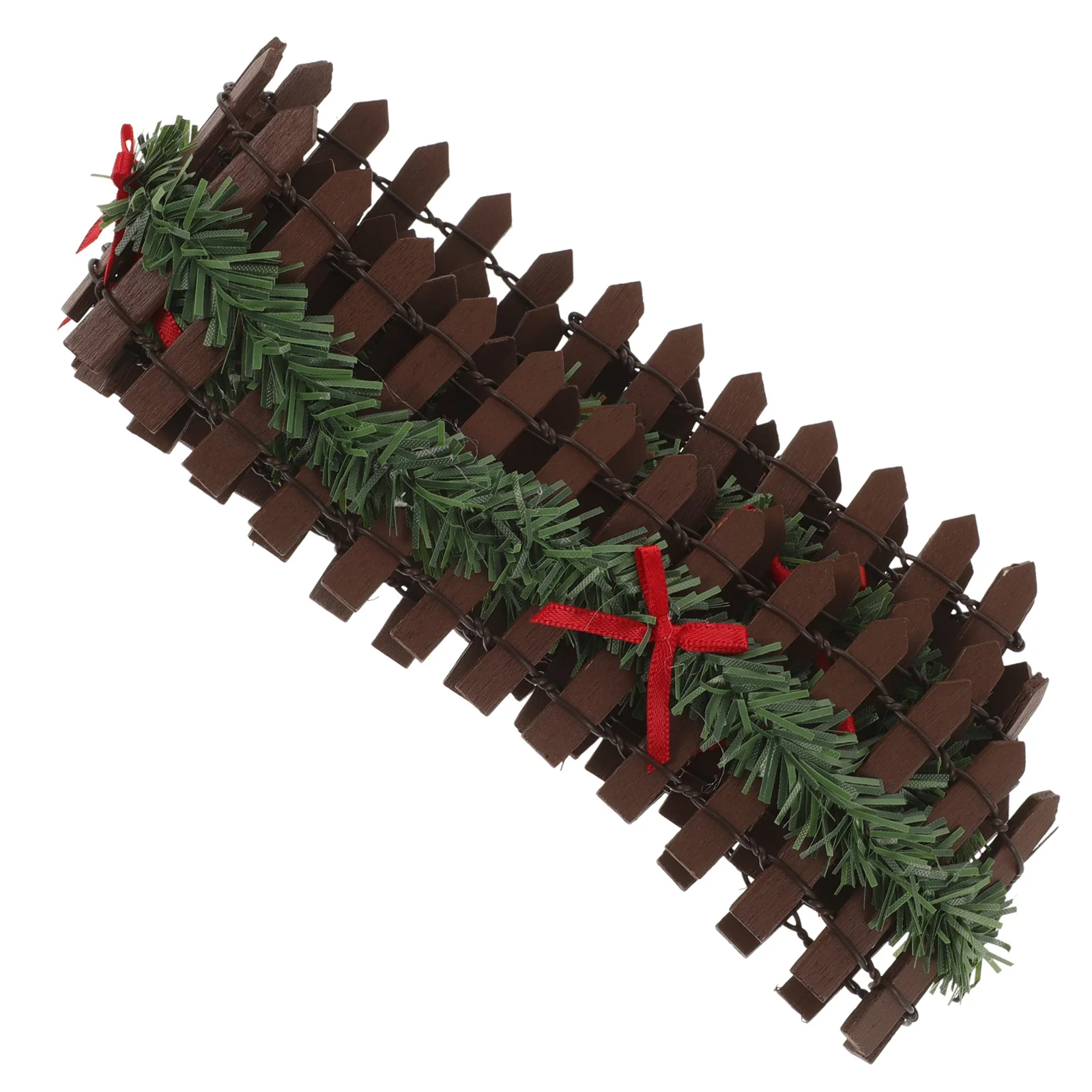 

Miniature Fence Xmas Decoration Wooden Mini Fence Micro Landscape Small Garden Fencing Miniature Craft Supplies Ornament