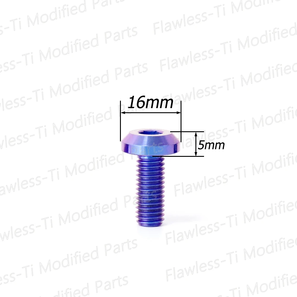 FLAWLESSTI M8x15-25 mm Gr5 Titanium Bolt Brake Disc Rear Bracket Bolt For Yamaha Honda Kawasaki Vespa