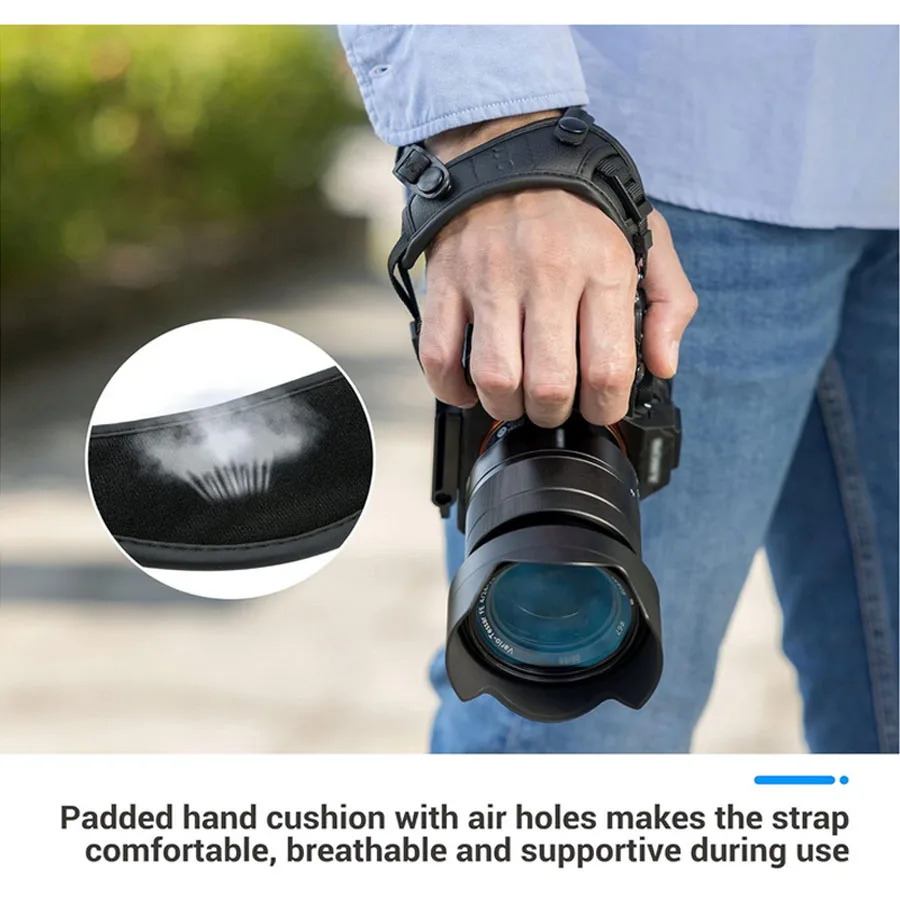 Deluxe Mirrorless Camera Hand Grip Strap for Sony or Canon camera