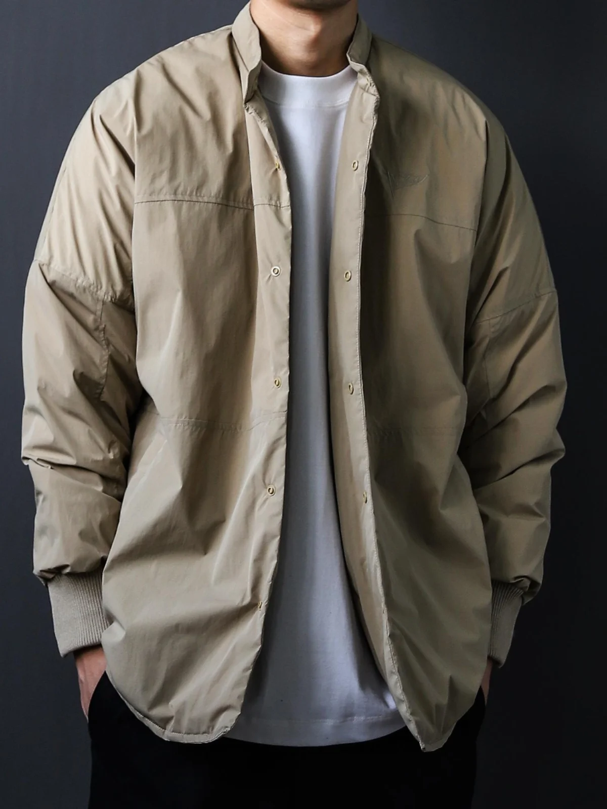 

Мужской пуховик свободного кроя 2024: Зимняя мода, воротник-стойка, 90% пуха, молодежный, однотонный, с плиссированным дизайном