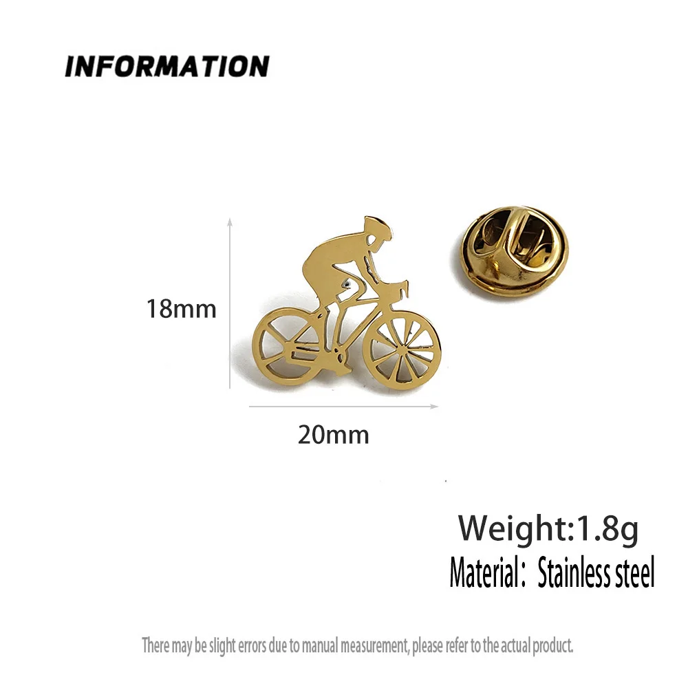 AliExpress Gold-plated bicycle racer badge, women's anti-exposure buttons, suit lapel pin, collar brooch,