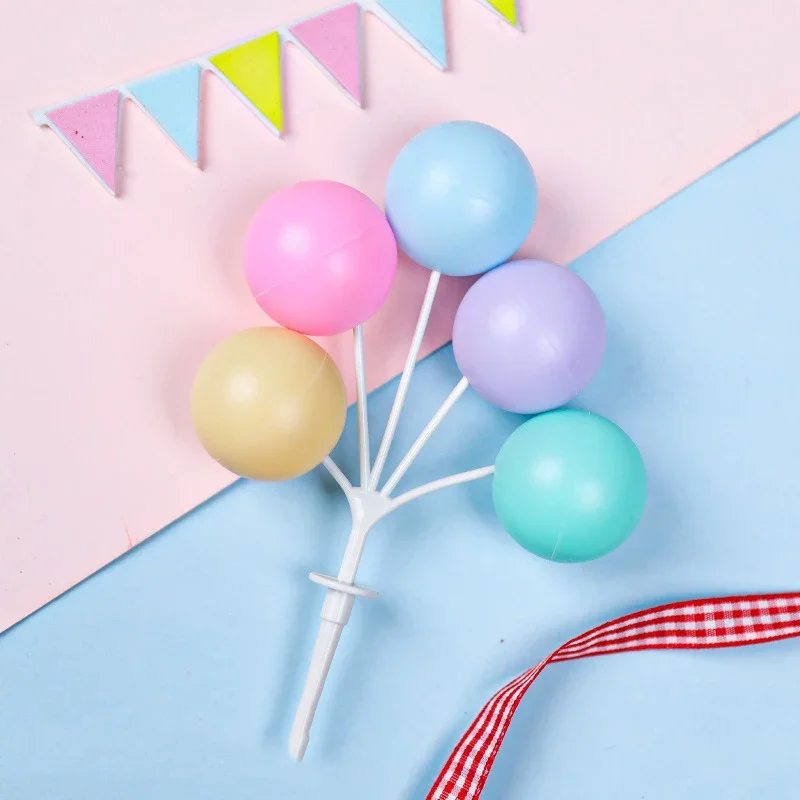 Makronen-Farbige Plastik-Ballonschnur zum Einstecken, Kuchendekoration, Valentinstag, Hochzeit, Party-Zubehör, Feier-Werkzeuge – Detail 3
