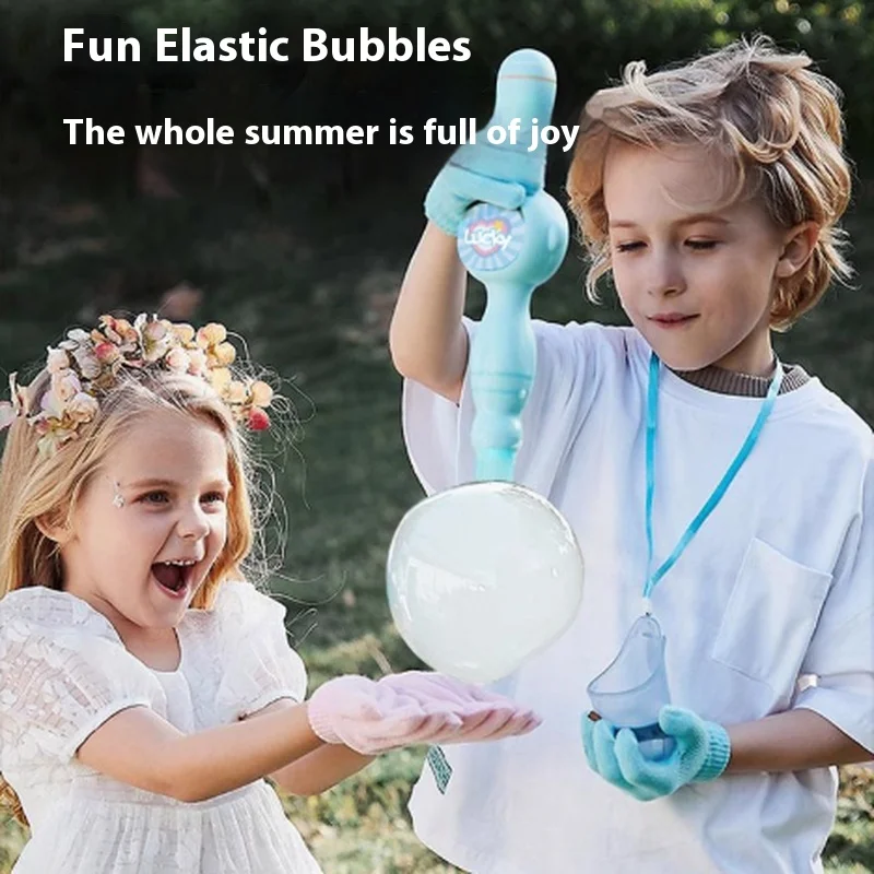 

Electric Handheld Smoke Bubble Machine for Infants Toddlers Non-toxic Automatic Bubble Stick Toy for Children Outdoor Fun