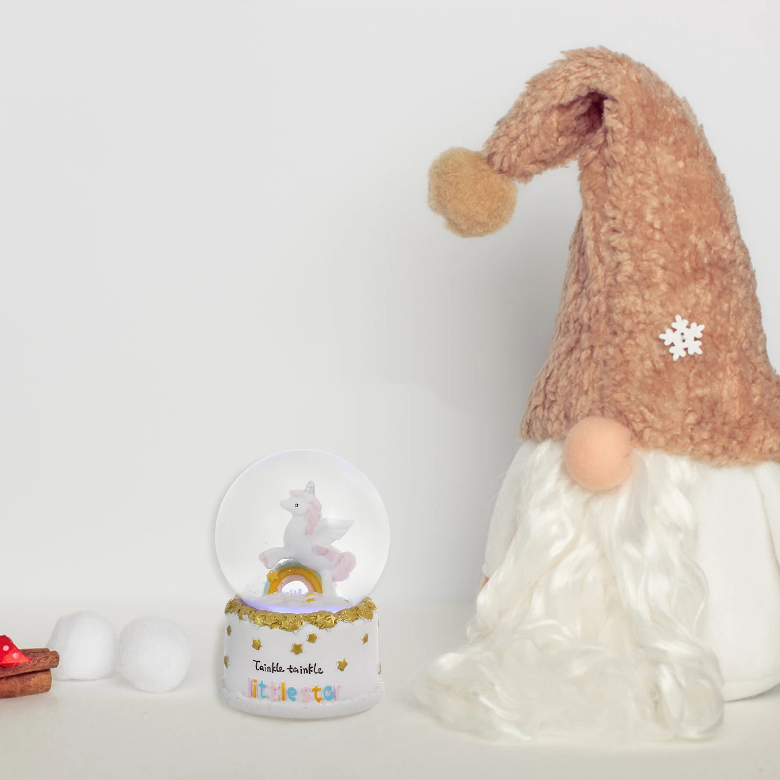 

Unicorn Music Box Crystal Ball Ornament Desktop Decor Lamp For Home Office Bedroom Exquisite Gift Idea